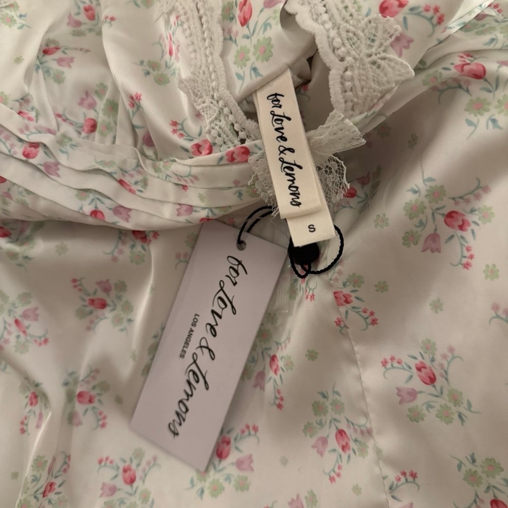 For Love And Lemons White Floral Lace romper - Picture 5 of 6